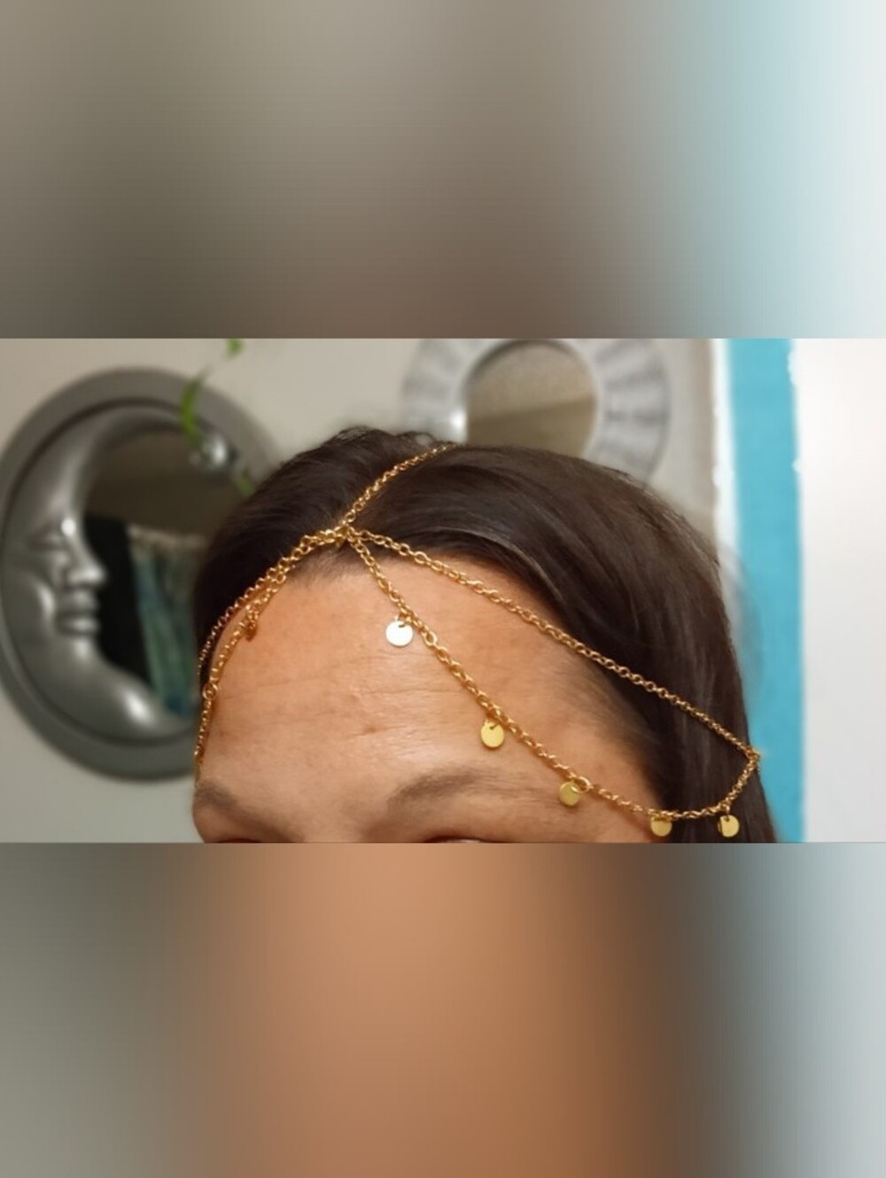 4/$15 SHEIN Gold Boho Multi-Layer Head Chain / Hair Headpiece